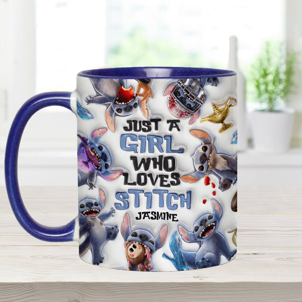 Personalized Accent Mug with Fun Stitch Design for Girls Accent Mug GradoCreations