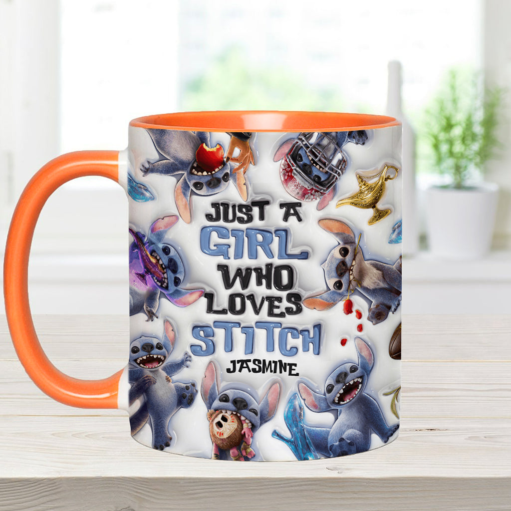 Personalized Accent Mug with Fun Stitch Design for Girls Accent Mug GradoCreations