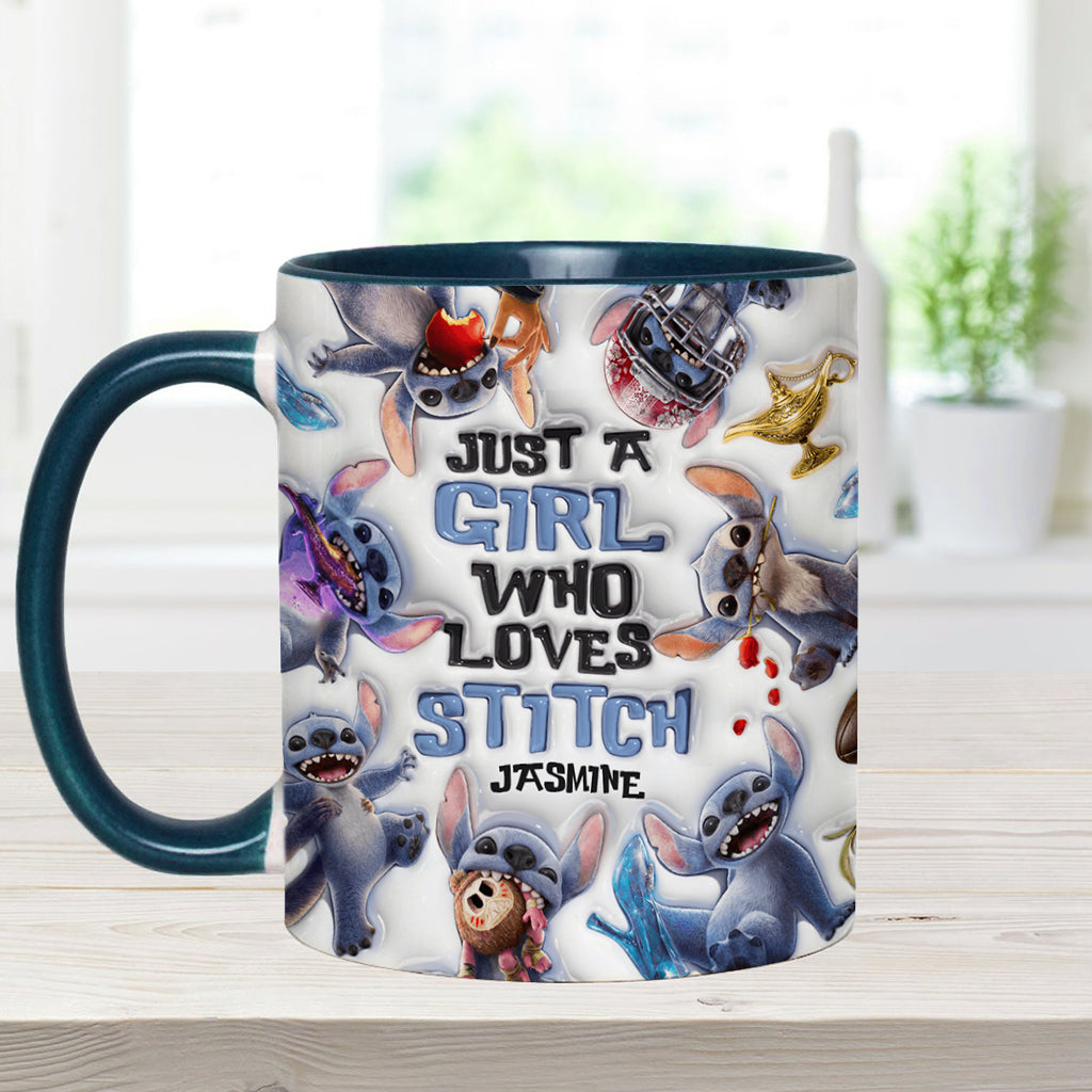 Personalized Accent Mug with Fun Stitch Design for Girls Accent Mug GradoCreations