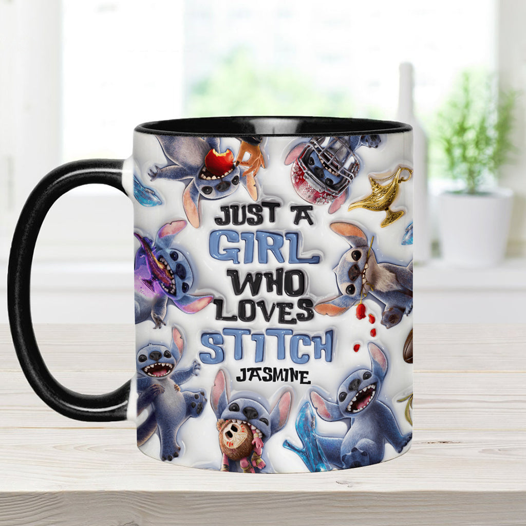 Personalized Accent Mug with Fun Stitch Design for Girls Accent Mug GradoCreations