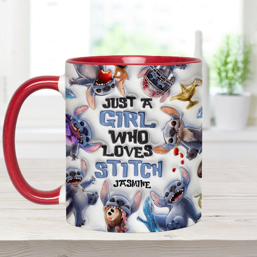 Personalized Accent Mug with Fun Stitch Design for Girls Accent Mug GradoCreations
