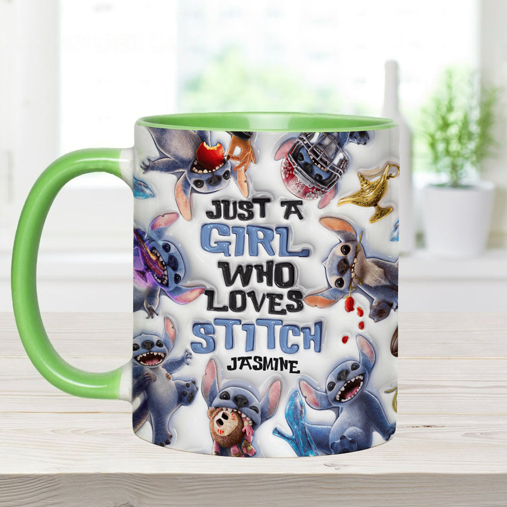 Personalized Accent Mug with Fun Stitch Design for Girls Accent Mug GradoCreations