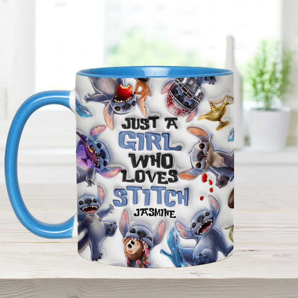 Personalized Accent Mug with Fun Stitch Design for Girls Accent Mug GradoCreations