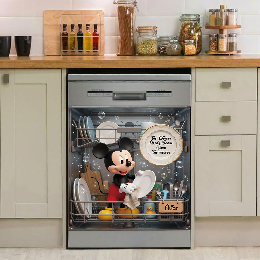 Funny Personalized Mouse Dishwasher Cover Custom Name Gift Dishwasher Cover GradoCreations