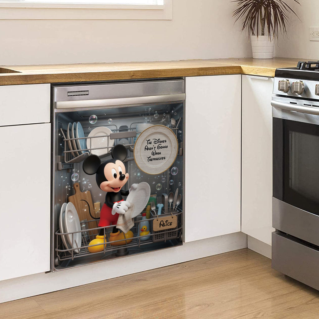 Funny Personalized Mouse Dishwasher Cover Custom Name Gift Dishwasher Cover GradoCreations