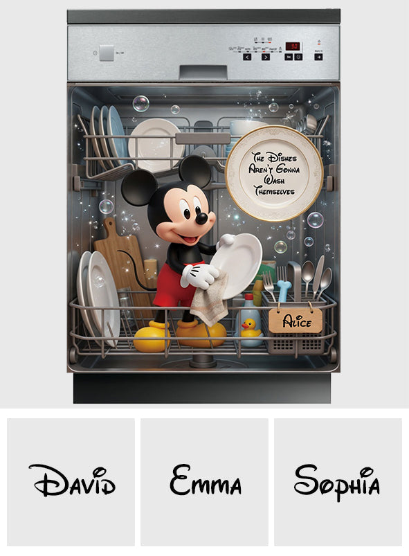 Funny Personalized Mouse Dishwasher Cover Custom Name Gift Dishwasher Cover GradoCreations