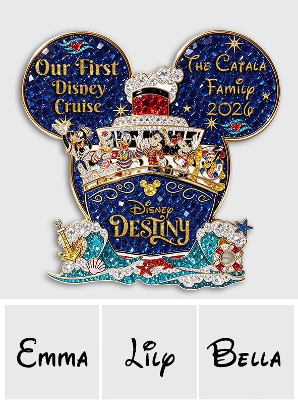 Personalized 3D Embossed Enamel Cruise Ship Pin Gift 3D Embossed Enamel Pin GradoCreations
