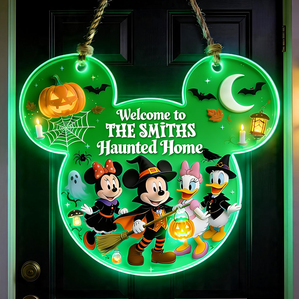 Personalized Halloween Luminous Acrylic Sign for Home Decor Luminous Acrylic Sign GradoCreations