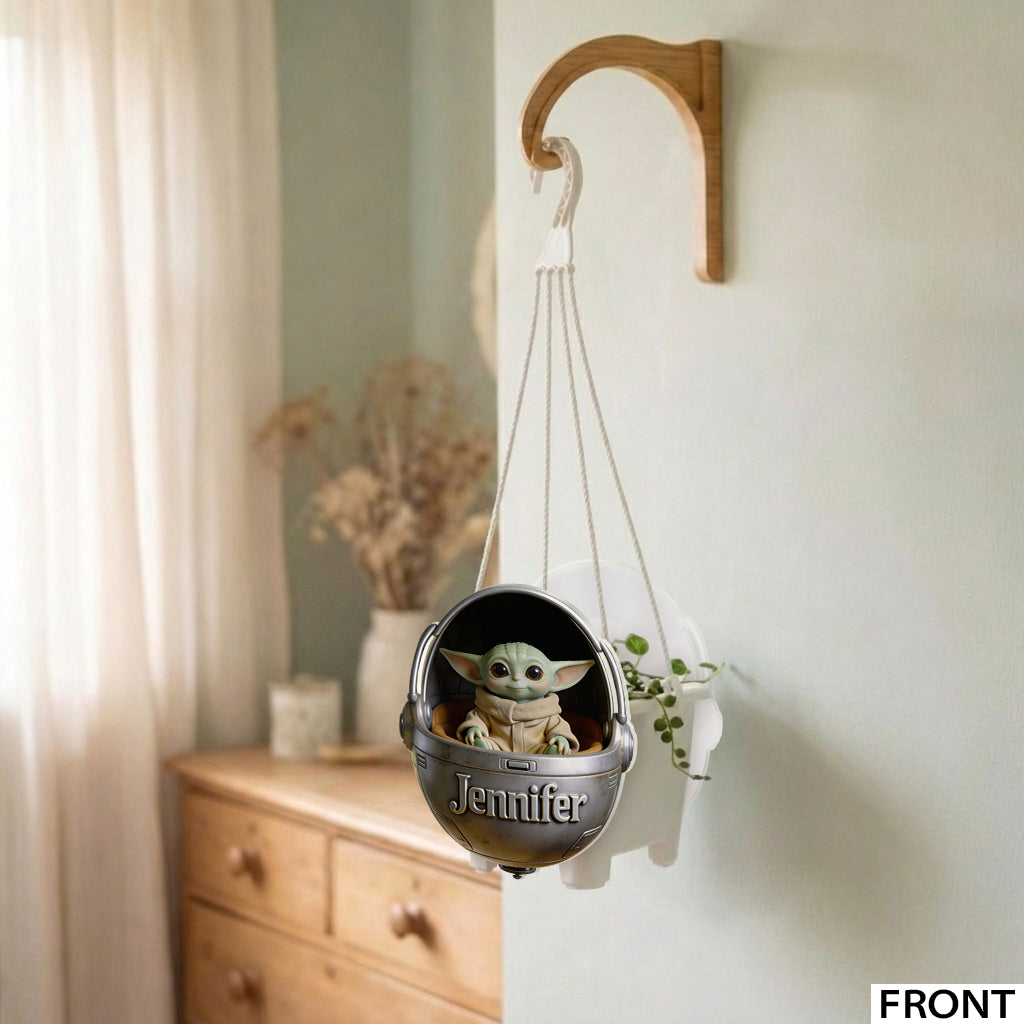Personalized The Force Hanging Pot with Custom Name for Home Decor Hanging Pot GradoCreations