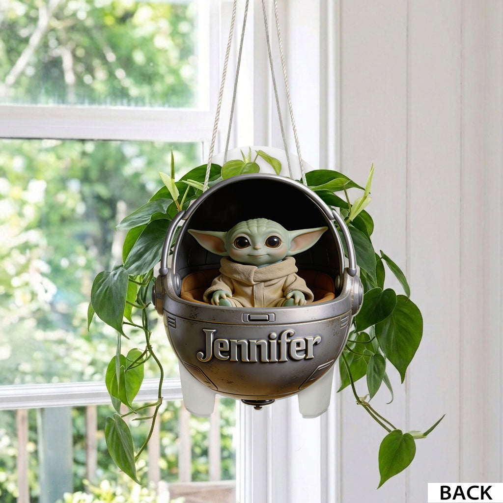 Personalized The Force Hanging Pot with Custom Name for Home Decor Hanging Pot GradoCreations