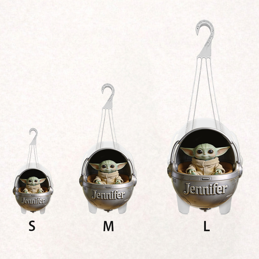 Personalized The Force Hanging Pot with Custom Name for Home Decor Hanging Pot GradoCreations