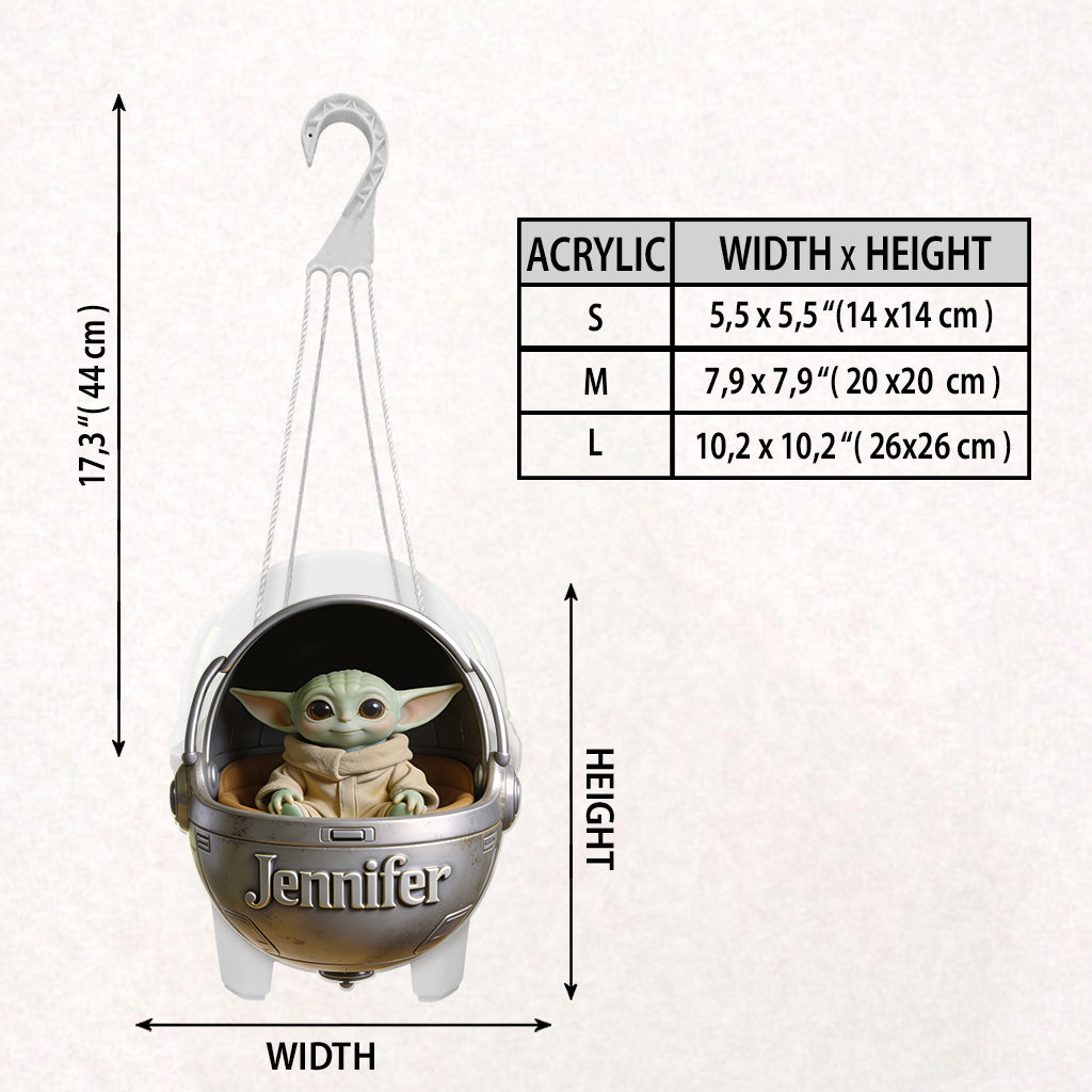 Personalized The Force Hanging Pot with Custom Name for Home Decor Hanging Pot GradoCreations