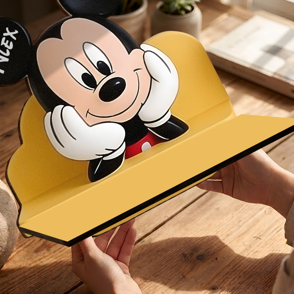 Personalized Wooden Floating Shelf with Cartoon Characters for Kids Room Wooden Floating Shelf GradoCreations
