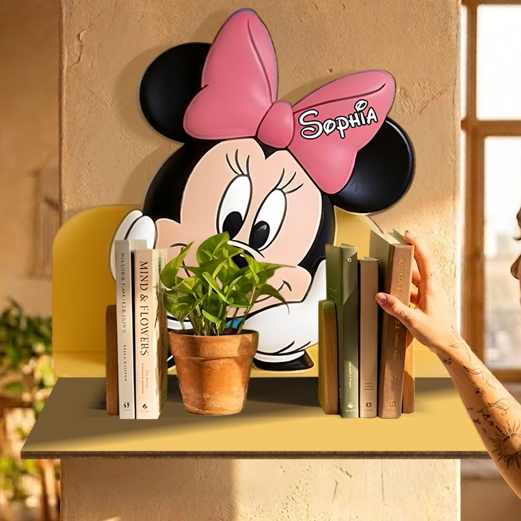 Personalized Wooden Floating Shelf with Cartoon Characters for Kids Room Wooden Floating Shelf GradoCreations