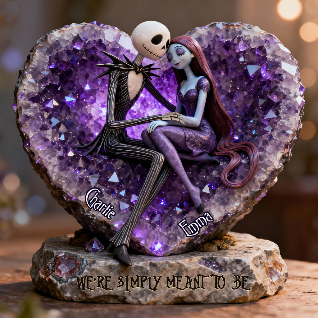 Personalized Nightmare Before Christmas Acrylic Plaque Gift for Couples Custom Shaped Acrylic Plaque GradoCreations