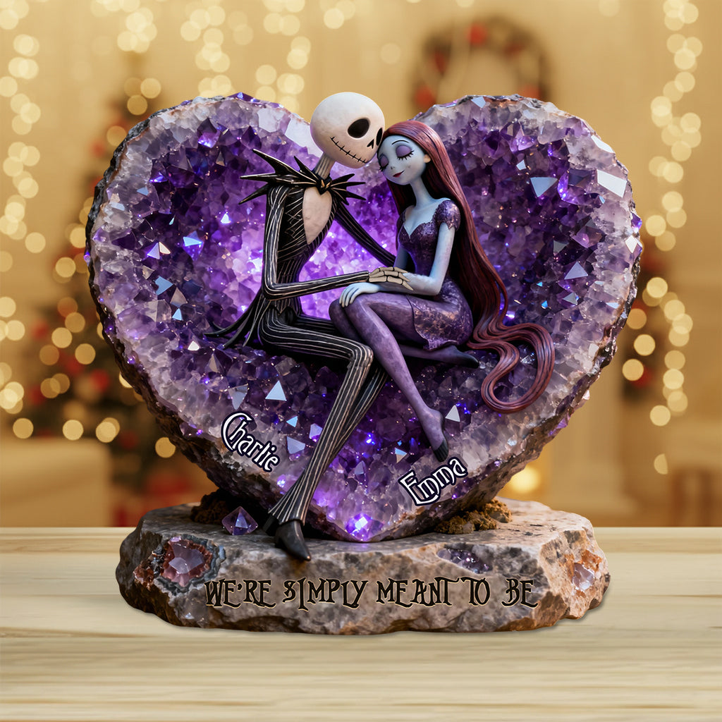 Personalized Nightmare Before Christmas Acrylic Plaque Gift for Couples Custom Shaped Acrylic Plaque GradoCreations