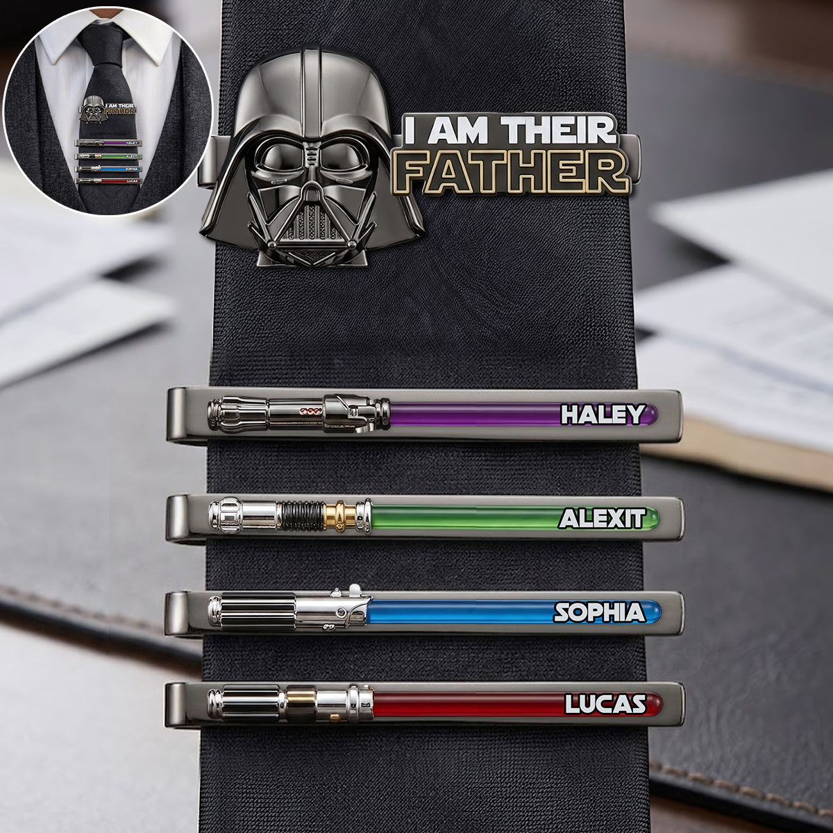 Personalized Stainless Steel Tie Clip Custom Gift for Dad Tie Clip GradoCreations