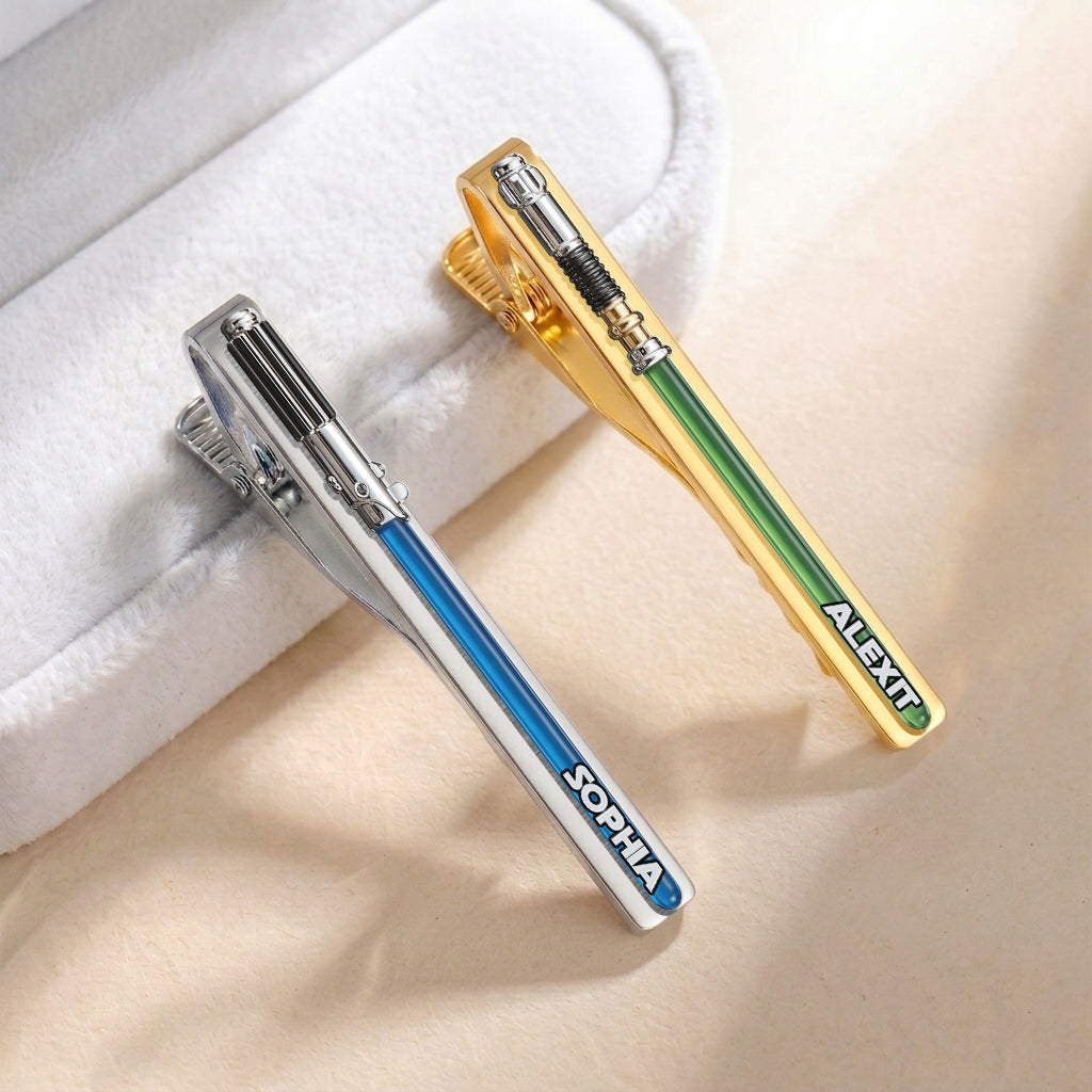 Personalized Stainless Steel Tie Clip Custom Gift for Dad Tie Clip GradoCreations