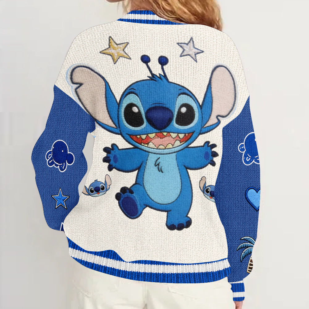Personalized Stitch Ohana Means Family Cardigan Gift for Her Cardigan GradoCreations