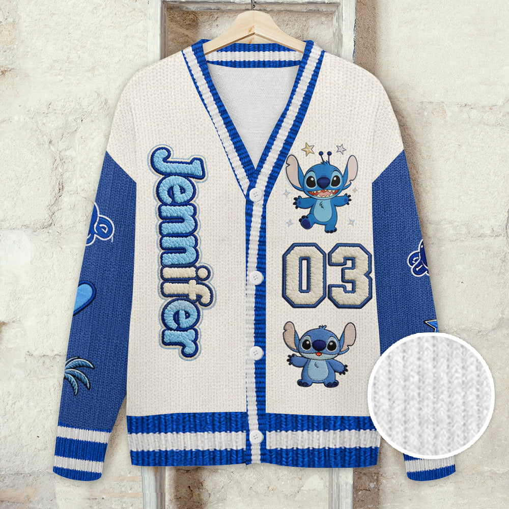 Personalized Stitch Ohana Means Family Cardigan Gift for Her Cardigan GradoCreations