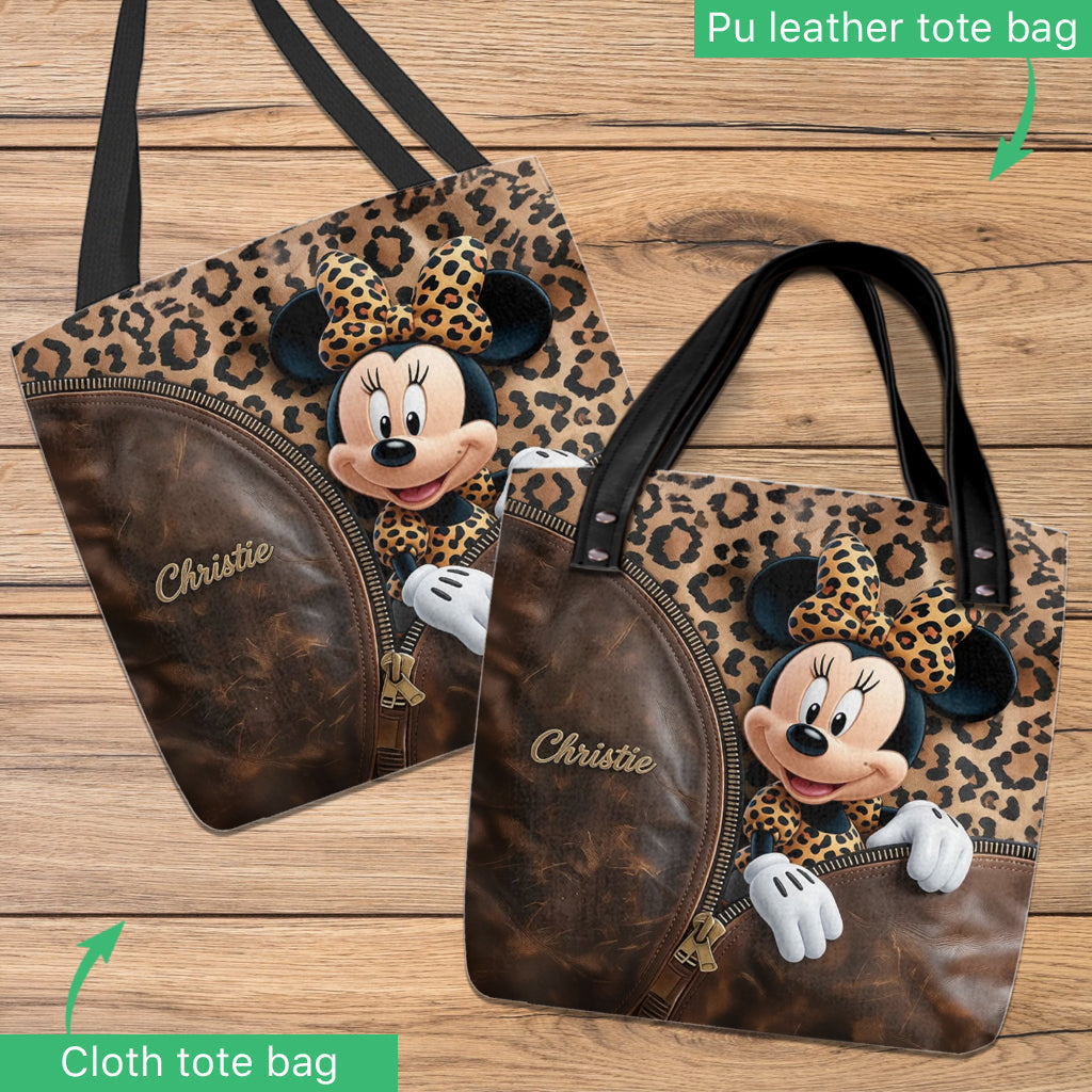 Personalized Minnie Mouse Tote Bag with Custom Name for Mom Tote Bag GradoCreations
