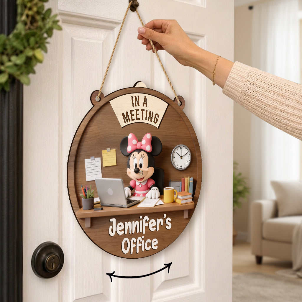 Custom Shape Spinner Sign for Home Office Personalization Spinner Sign Custom Shape GradoCreations