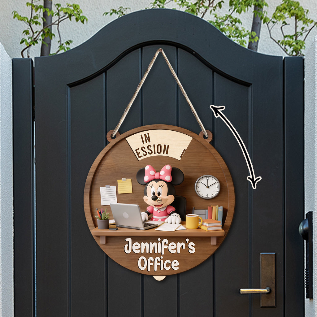 Custom Shape Spinner Sign for Home Office Personalization Spinner Sign Custom Shape GradoCreations