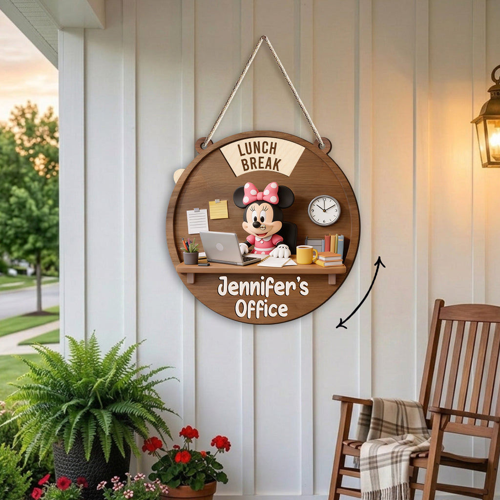Custom Shape Spinner Sign for Home Office Personalization Spinner Sign Custom Shape GradoCreations