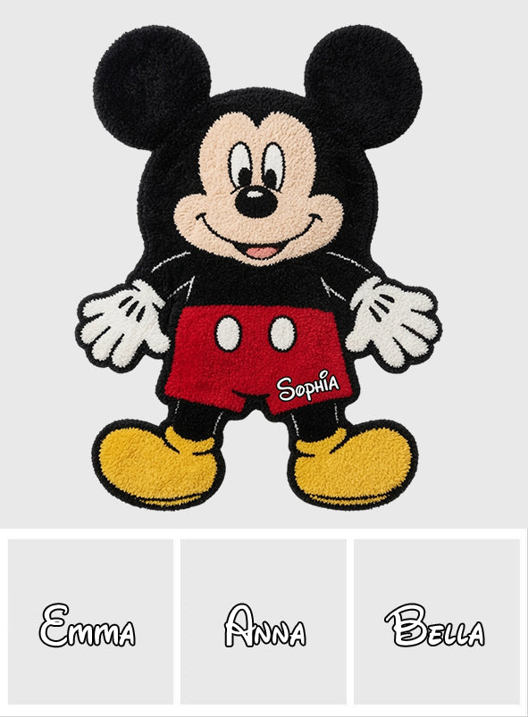 Personalized Mouse Shaped Fleece Blanket Custom Name Gift for Kids Shaped Fleece Blanket GradoCreations