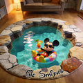 Personalized Non-Slip Tufted Rug Summer Vibes Custom Name Gift Non-Slip Tufted Rug GradoCreations