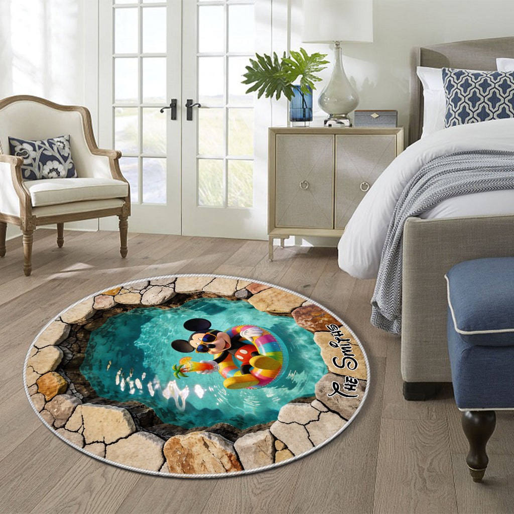 Personalized Non-Slip Tufted Rug Summer Vibes Custom Name Gift Non-Slip Tufted Rug GradoCreations