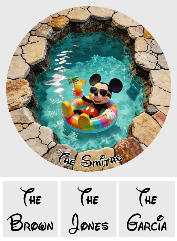 Personalized Non-Slip Tufted Rug Summer Vibes Custom Name Gift Non-Slip Tufted Rug GradoCreations