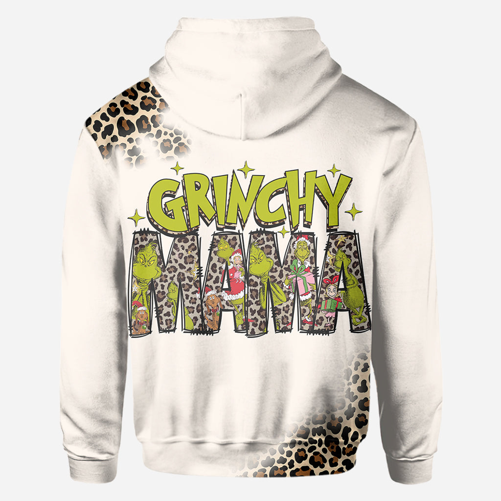Personalized Grinchy Mama Christmas All Over Shirt for Women All Over Shirt GradoCreations