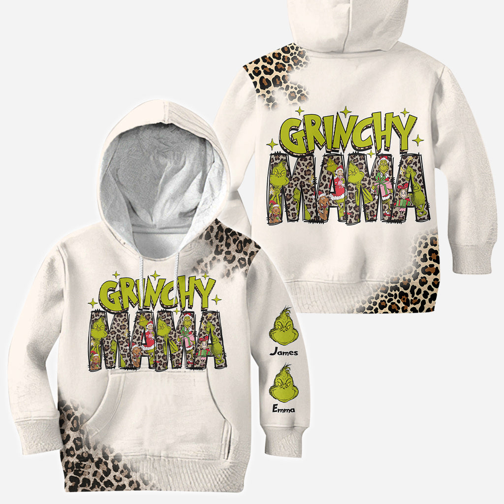 Personalized Grinchy Mama Christmas All Over Shirt for Women All Over Shirt GradoCreations