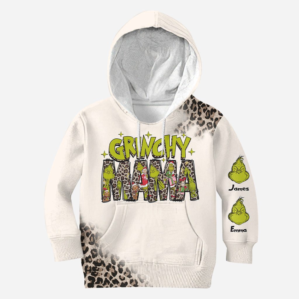 Personalized Grinchy Mama Christmas All Over Shirt for Women All Over Shirt GradoCreations