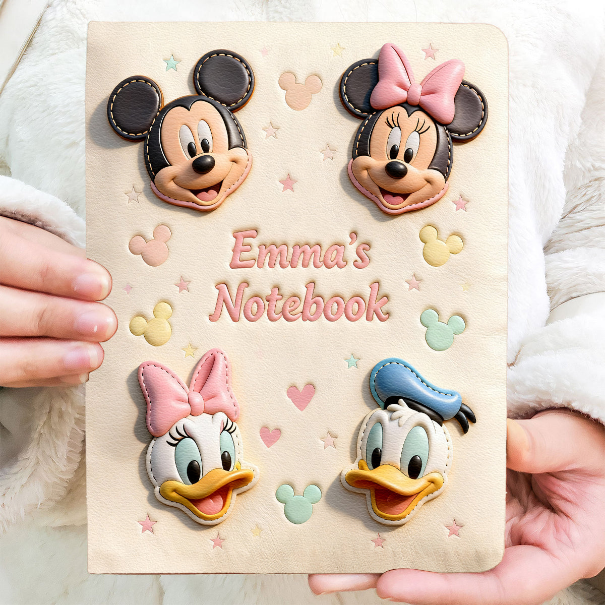 Personalized Mouse Leather Journal Custom Name Gift for Kids Leather Journal GradoCreations