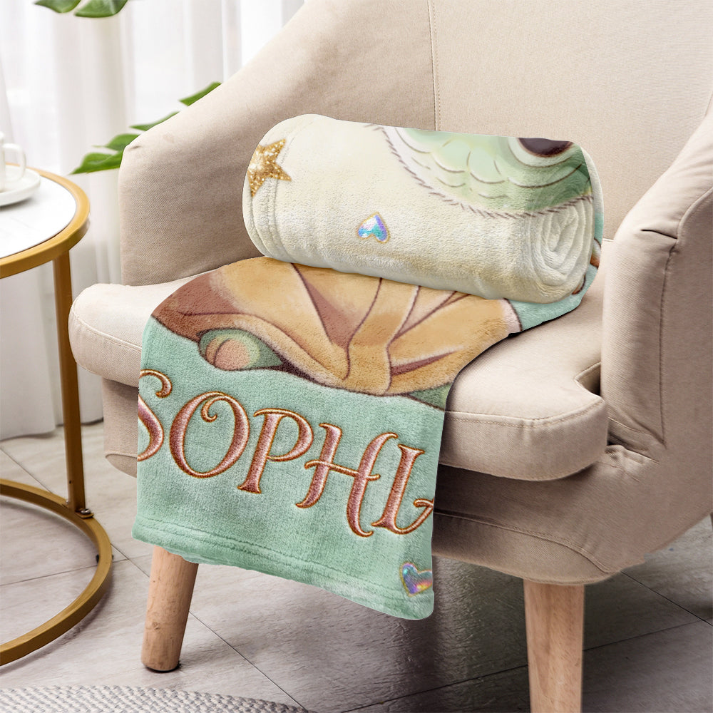 Personalized Baby Blanket Cute Custom Name 3D Force Gift Blanket GradoCreations