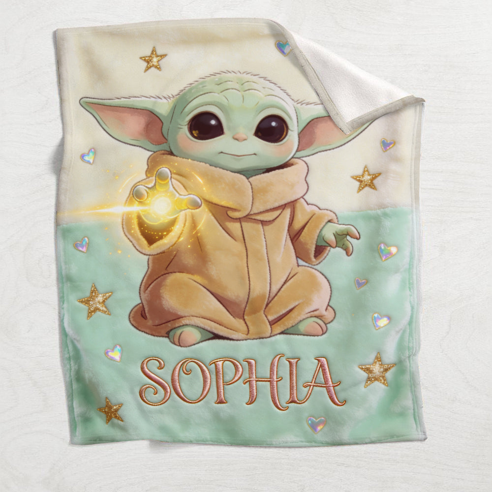 Personalized Baby Blanket Cute Custom Name 3D Force Gift Blanket GradoCreations