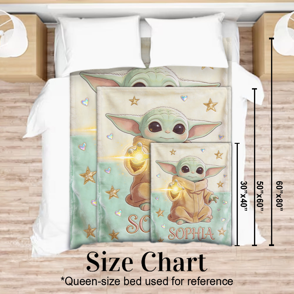 Personalized Baby Blanket Cute Custom Name 3D Force Gift Blanket GradoCreations
