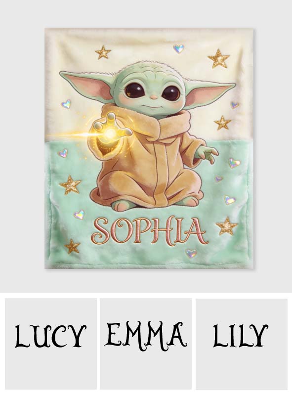 Personalized Baby Blanket Cute Custom Name 3D Force Gift Blanket GradoCreations