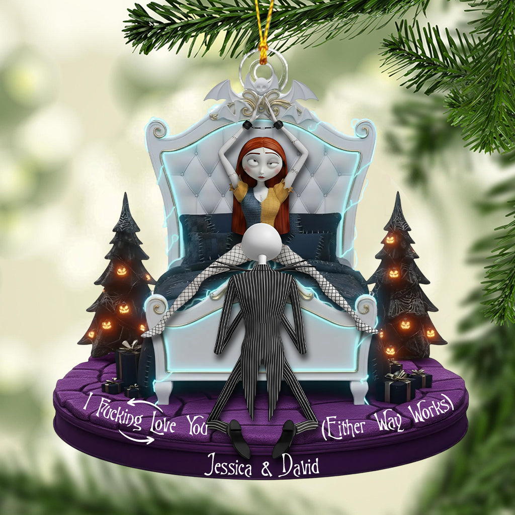 Personalized Nightmare Before Christmas Ornament for Couples Ornament GradoCreations