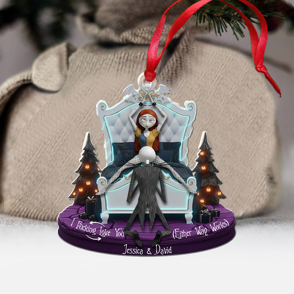 Personalized Nightmare Before Christmas Ornament for Couples Ornament GradoCreations
