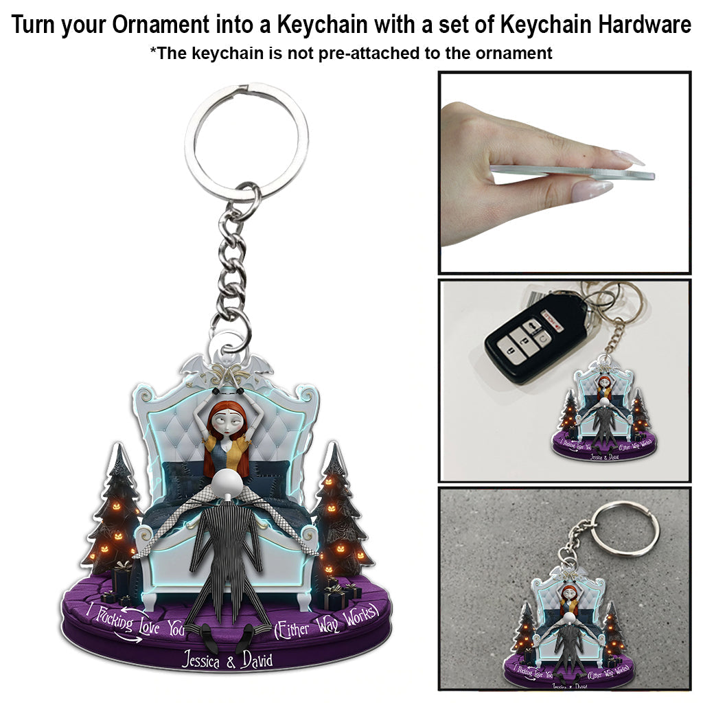 Personalized Nightmare Before Christmas Ornament for Couples Ornament GradoCreations