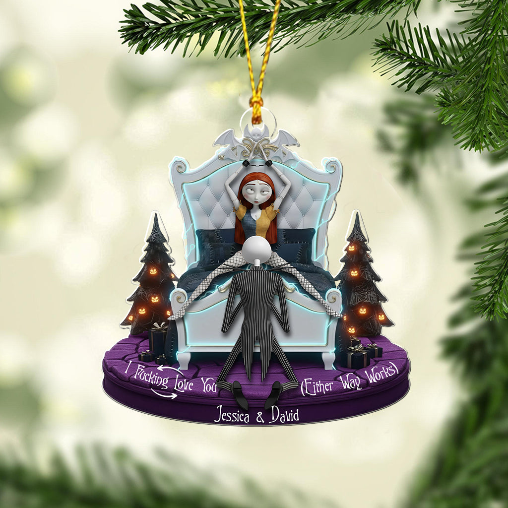 Personalized Nightmare Before Christmas Ornament for Couples Ornament GradoCreations