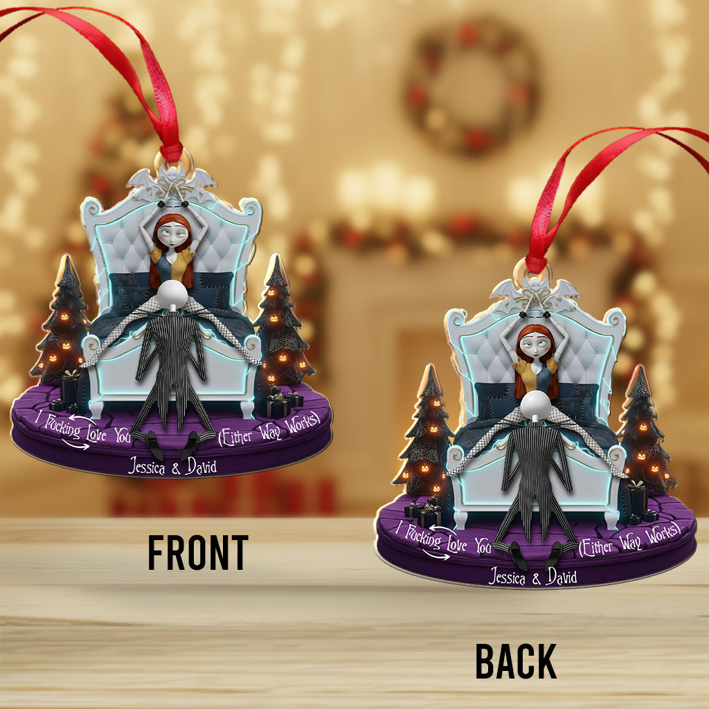 Personalized Nightmare Before Christmas Ornament for Couples Ornament GradoCreations