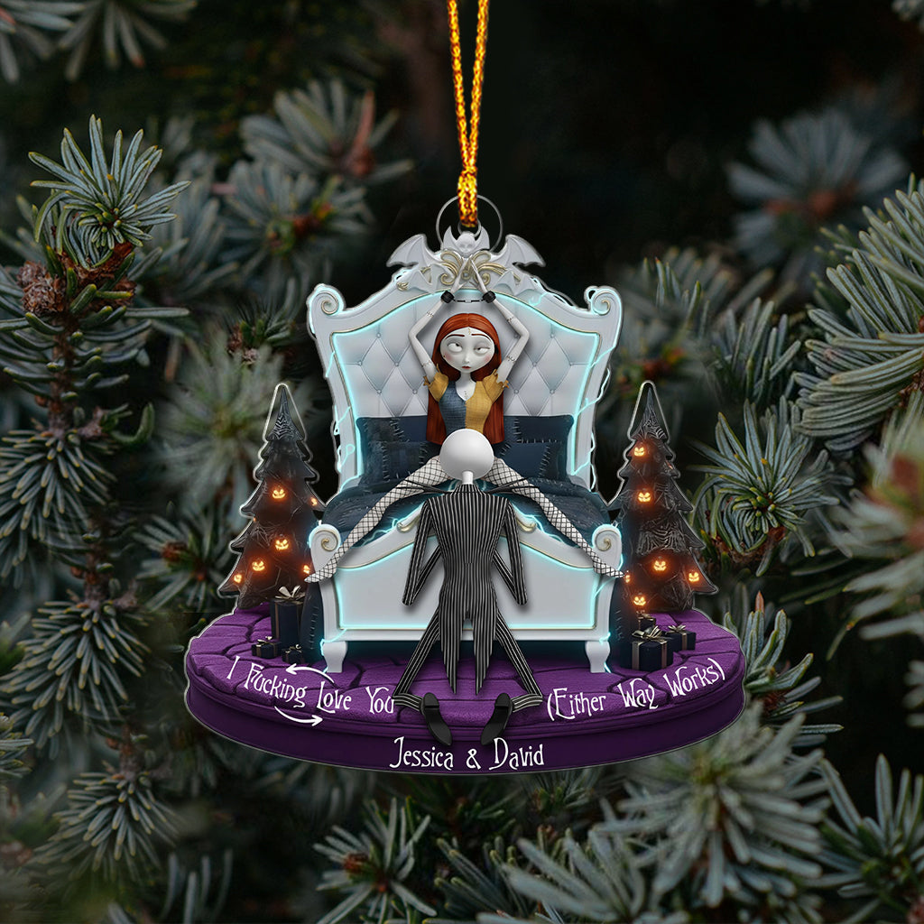 Personalized Nightmare Before Christmas Ornament for Couples Ornament GradoCreations