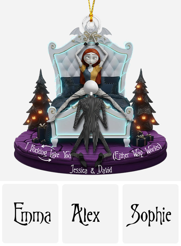 Personalized Nightmare Before Christmas Ornament for Couples Ornament GradoCreations