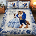Personalized Tale as Old as Time Couple Quilt Set Gift Quilt Set GradoCreations