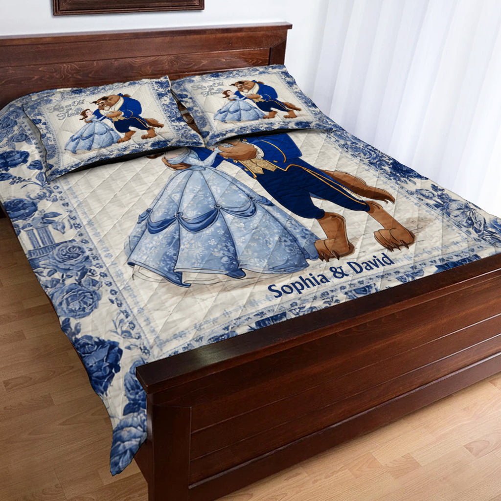 Personalized Tale as Old as Time Couple Quilt Set Gift Quilt Set GradoCreations