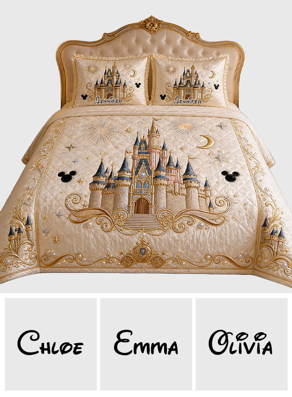 Personalized Dream Trip Quilt Set Custom Name Gift Quilt Set GradoCreations
